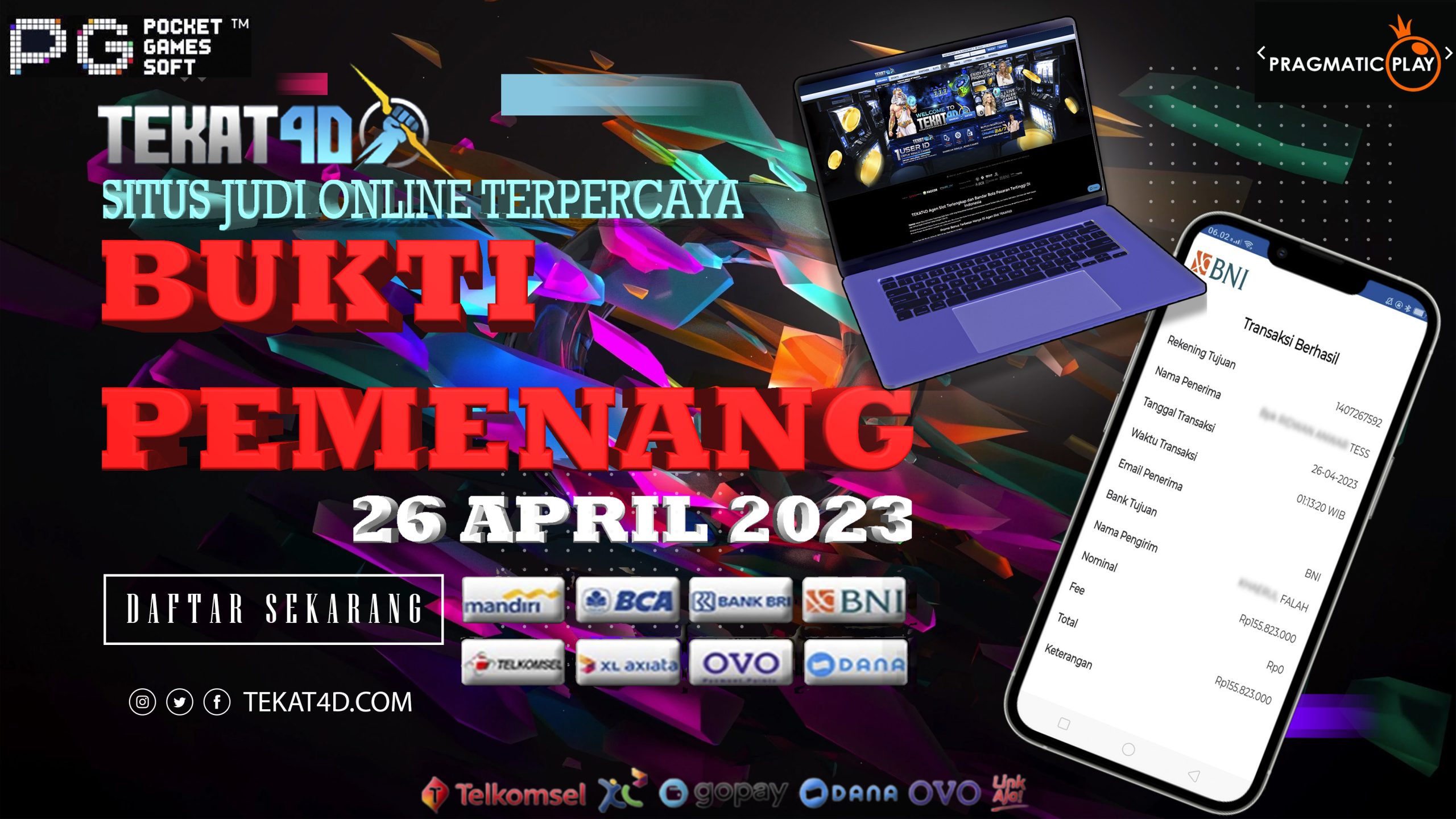 BUKTI KEMENANGAN SLOT GACOR 26 APRIL 2023