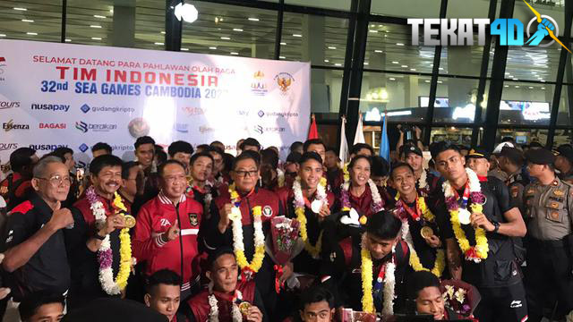 Bawa Pulang Medali Emas SEA Games 2023, Timnas Indonesia U-22 Disambut Meriah di Tanah Air