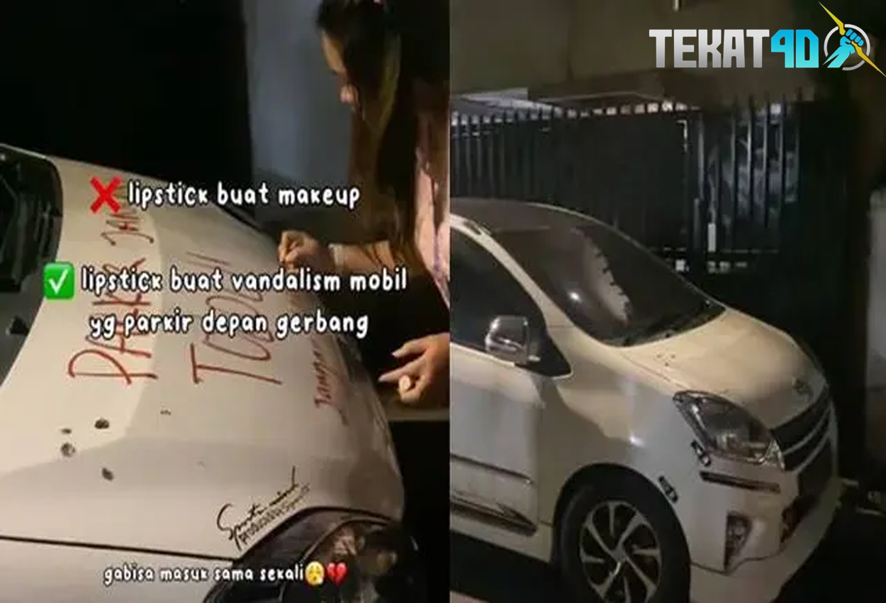 Viral Mobil Parkir Sembarangan di Depan Gerbang, Ujungnya Dicoret-Coret Pakai Lipstik