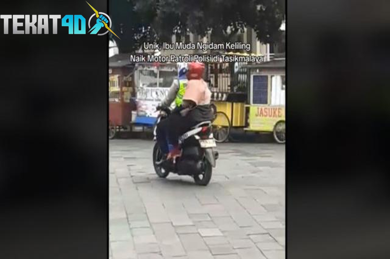 Ngidamnya Unik, Ibu Hamil dari Tasikmalaya Ingin Diajak Keliling Pakai Motor Patroli Polisi