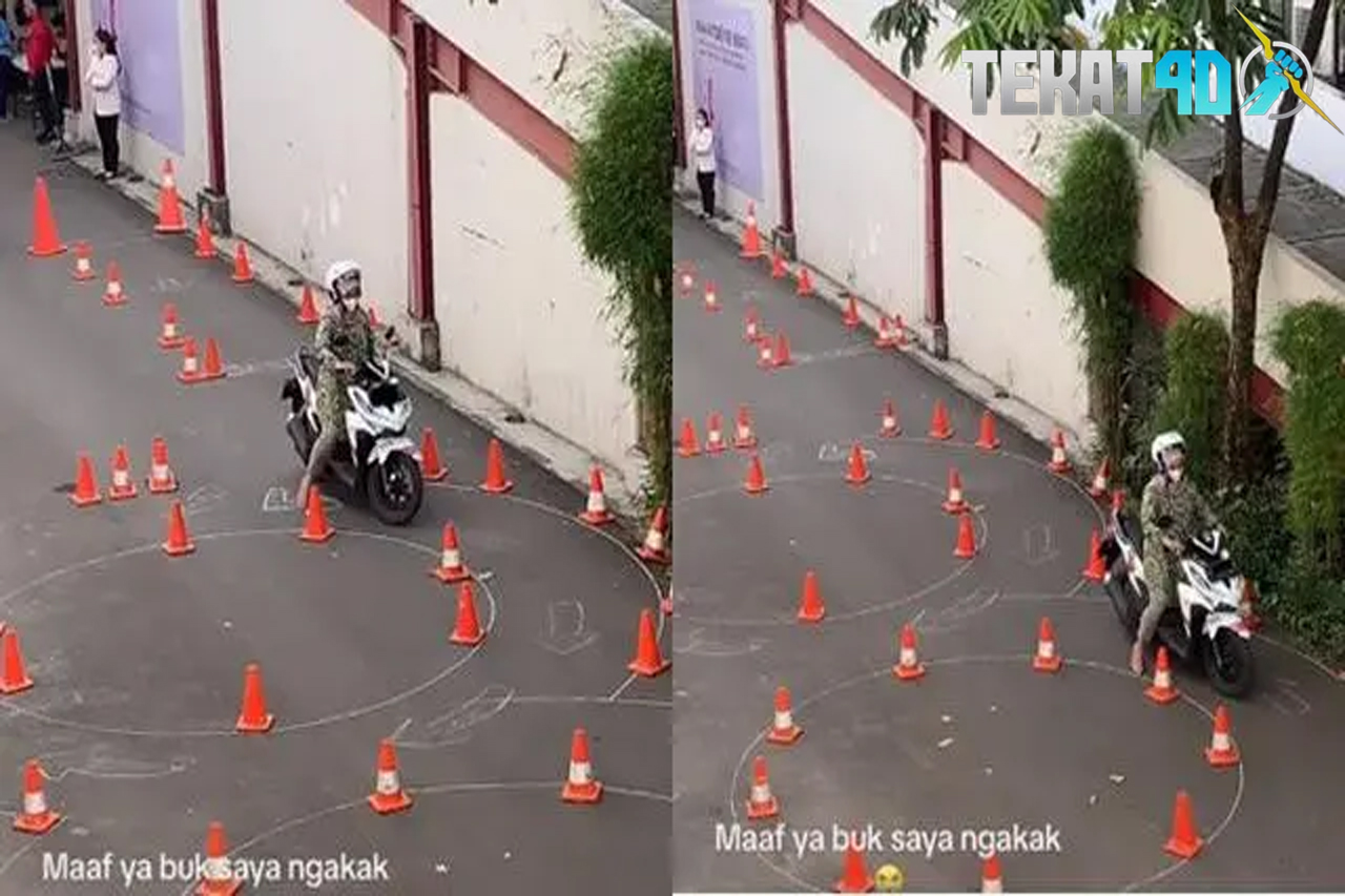 Kelakuan Unik Ibu-Ibu, Ujian SIM Motor Saja Sudah Berani Lawan Arah