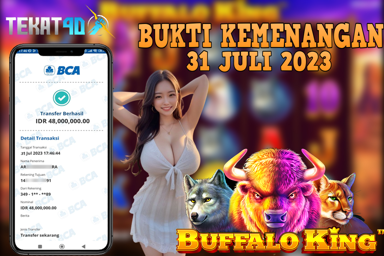 TEKAT4D 31 JULI 2023 Bukan Kaleng Kaleng WD berapapun di bayar LUNAS. Selamat atas kemenangan bos A***A BI*****RA Modal Receh Bawa Pulang Total Rp.48.000.000.