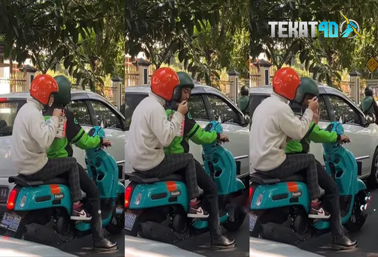 Pria Makan Bekal Pakai Rantang di Ojek Online Viral, Sempat Tawari Abangnya Usai Menyuap