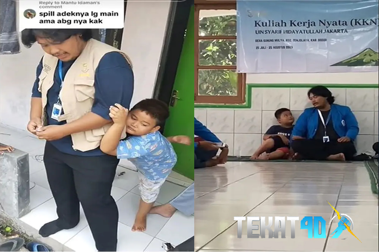 Menggemaskan, Keakraban Bocah dengan Mahasiswa KKN yang Baru Sehari Kenal Ini Viral