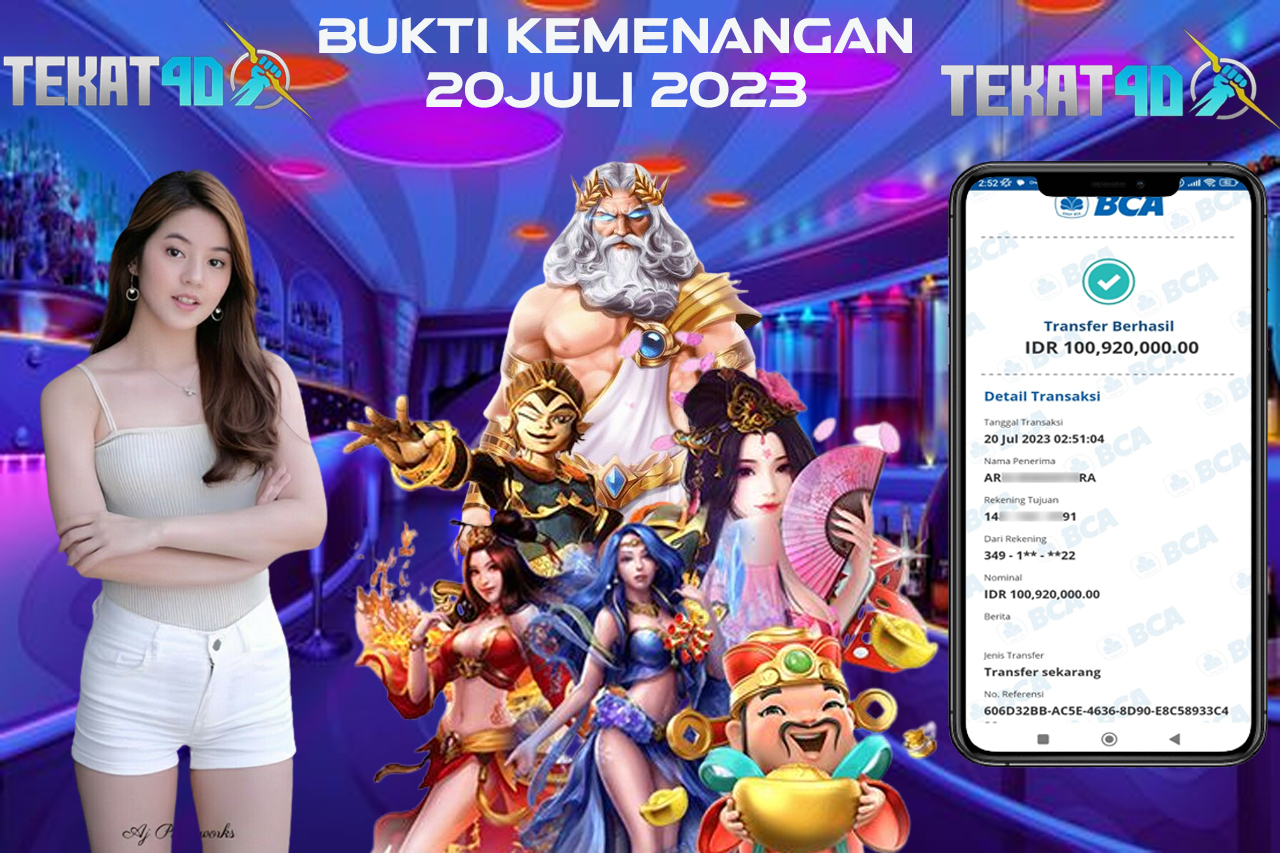 BUKTI KEMENANGAN MEMBER SETIA TEKAT4D 20 JULI 2023