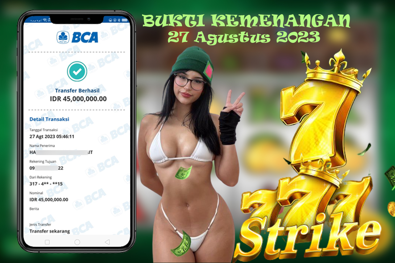 BUKTI KEMENANGAN MEMBER SETIA TEKAT4D 27 AGUSTUS 2023