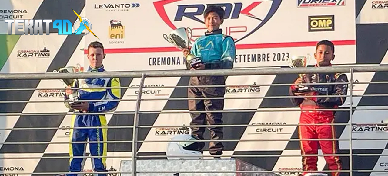 Finis Podium Lagi, Qarrar Firhand Ali Rebut Runner Up di Kejuaraan Gokart Rok Cup Italia 2023