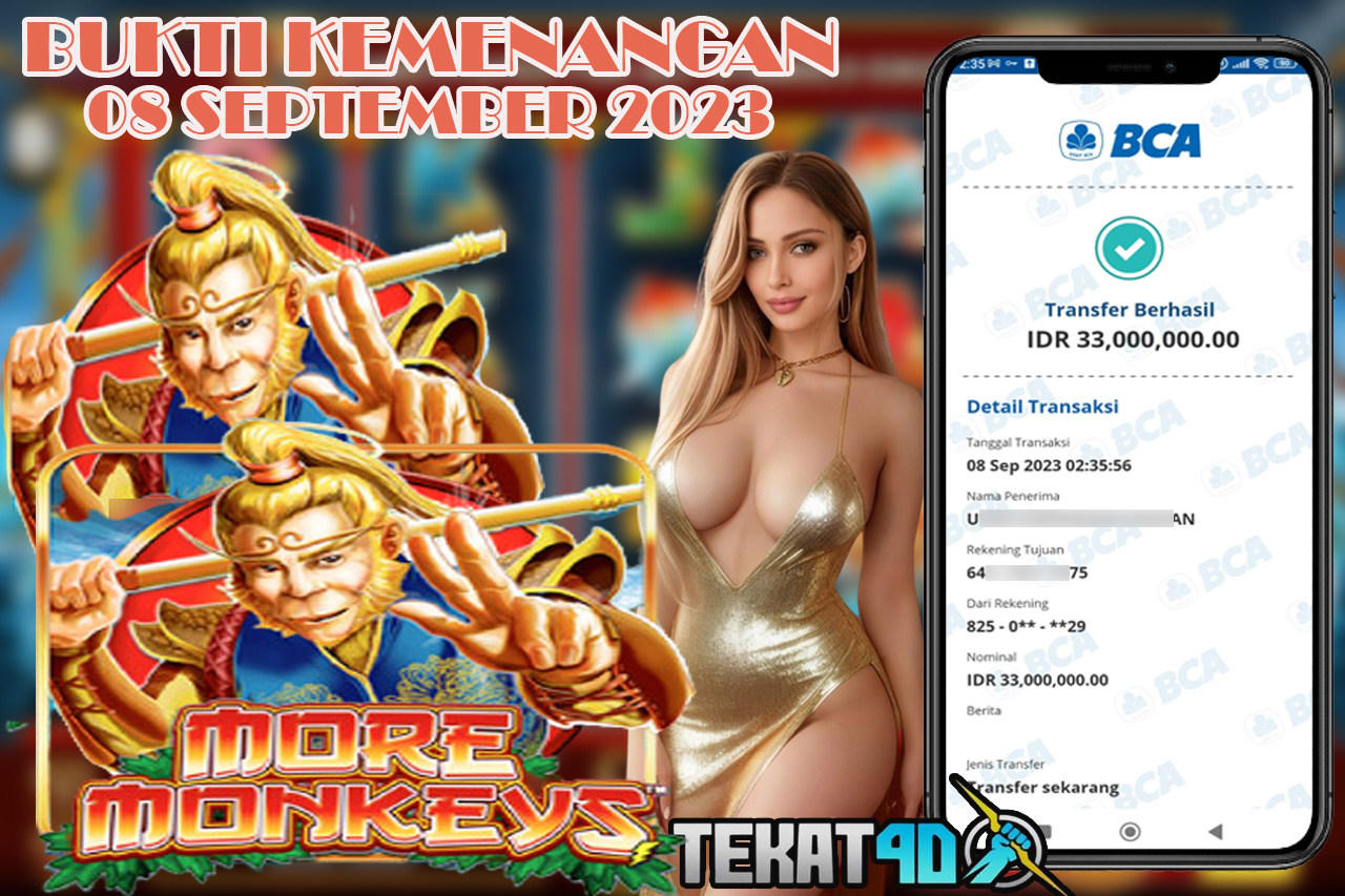 BUKTI KEMENANGAN MEMBER SETIA TEKAT4D 08 SEPTEMBER 2023