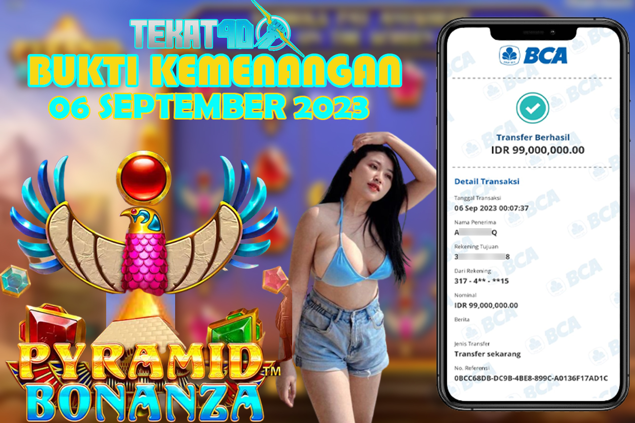 BUKTI KEMENANGAN MEMBER SETIA TEKAT4D 06 SEPTEMBER 2023