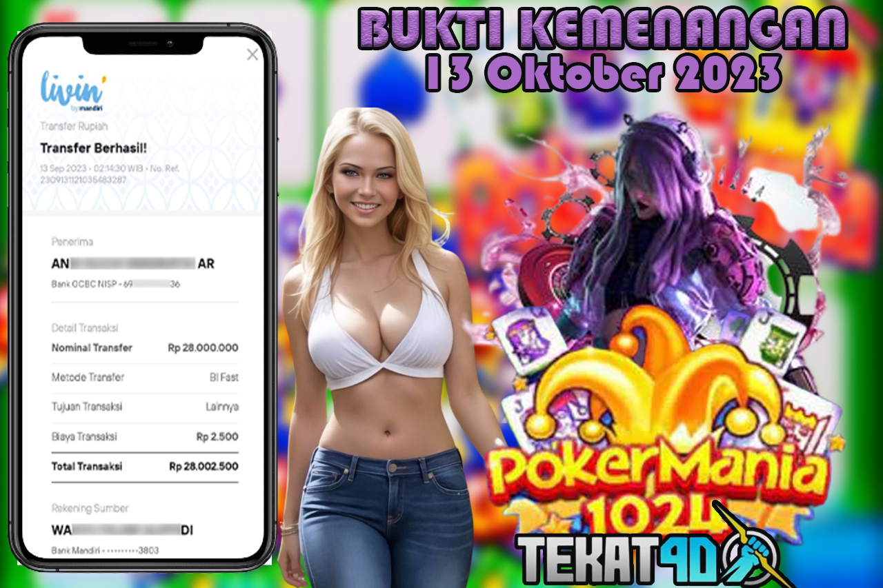 BUKTI KEMENANGAN MEMBER SETIA TEKAT4D 13 SEPTEMBER 2023