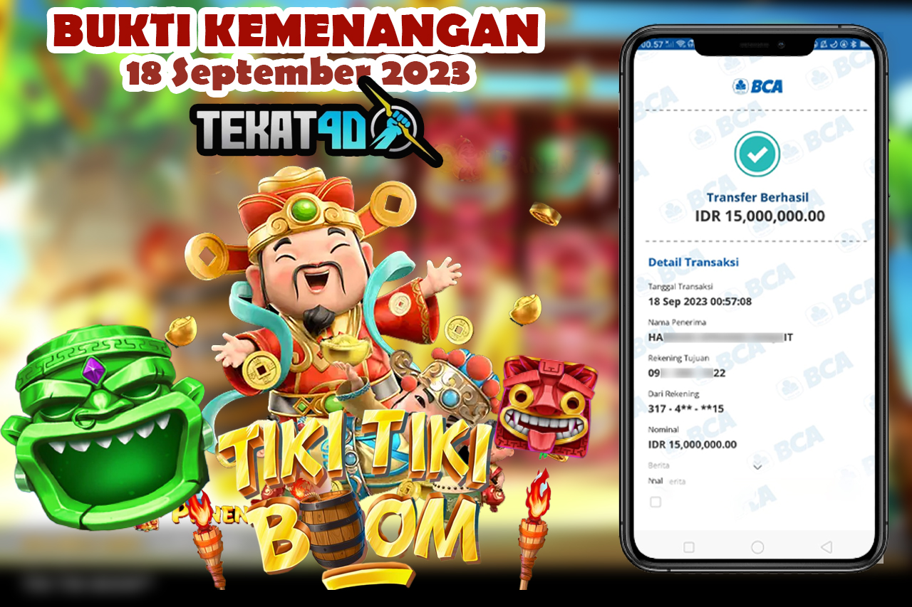 BUKTI KEMENANGAN TEKAT4D 18 SEPTEMBER 2023