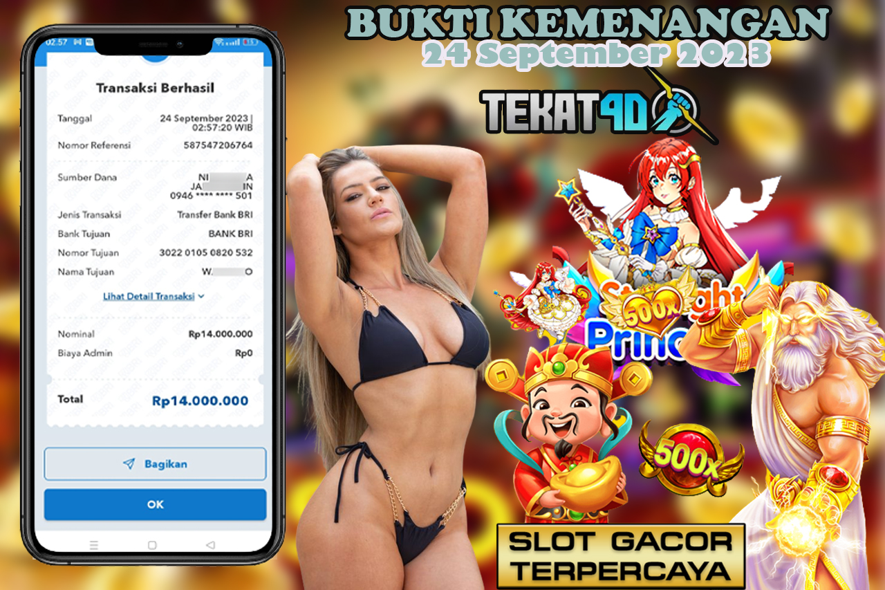 BUKTI KEMENANGAN TEKAT4D 24 SEPTEMBER 2023