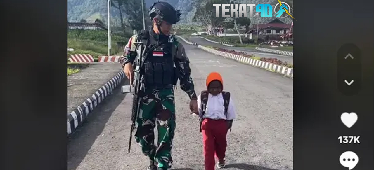 Viral Sosok Melson Anak Papua Kesayangan Prajurit TNI, Pergi Sekolah Dikawal bak Cucu Presiden