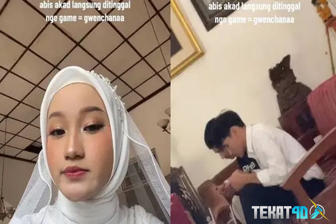 Viral Ekpresi Pengantin Wanita Ditinggal Main Game Usai Akad Ini Tuai Banyak Sorotan