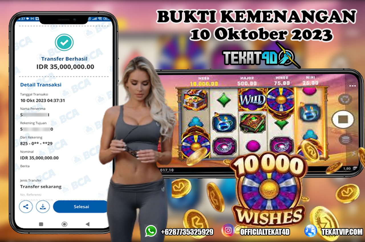 BUKTI KEMENANGAN TEKAT4D 10 OKTOBER 2023