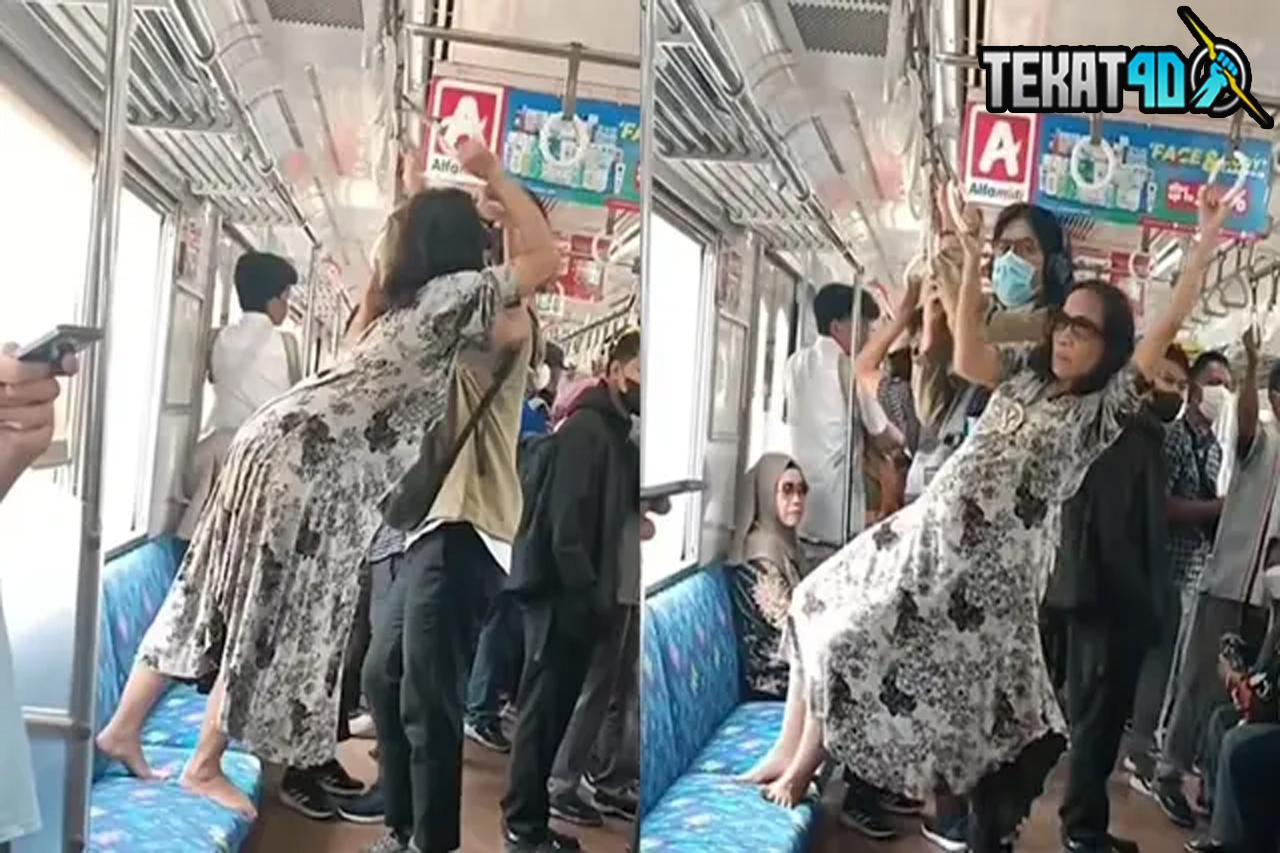 Viral Aksi Emak-Emak Gelantungan di KRL Ini Bikin Heboh, Sebut Lagi Olahraga