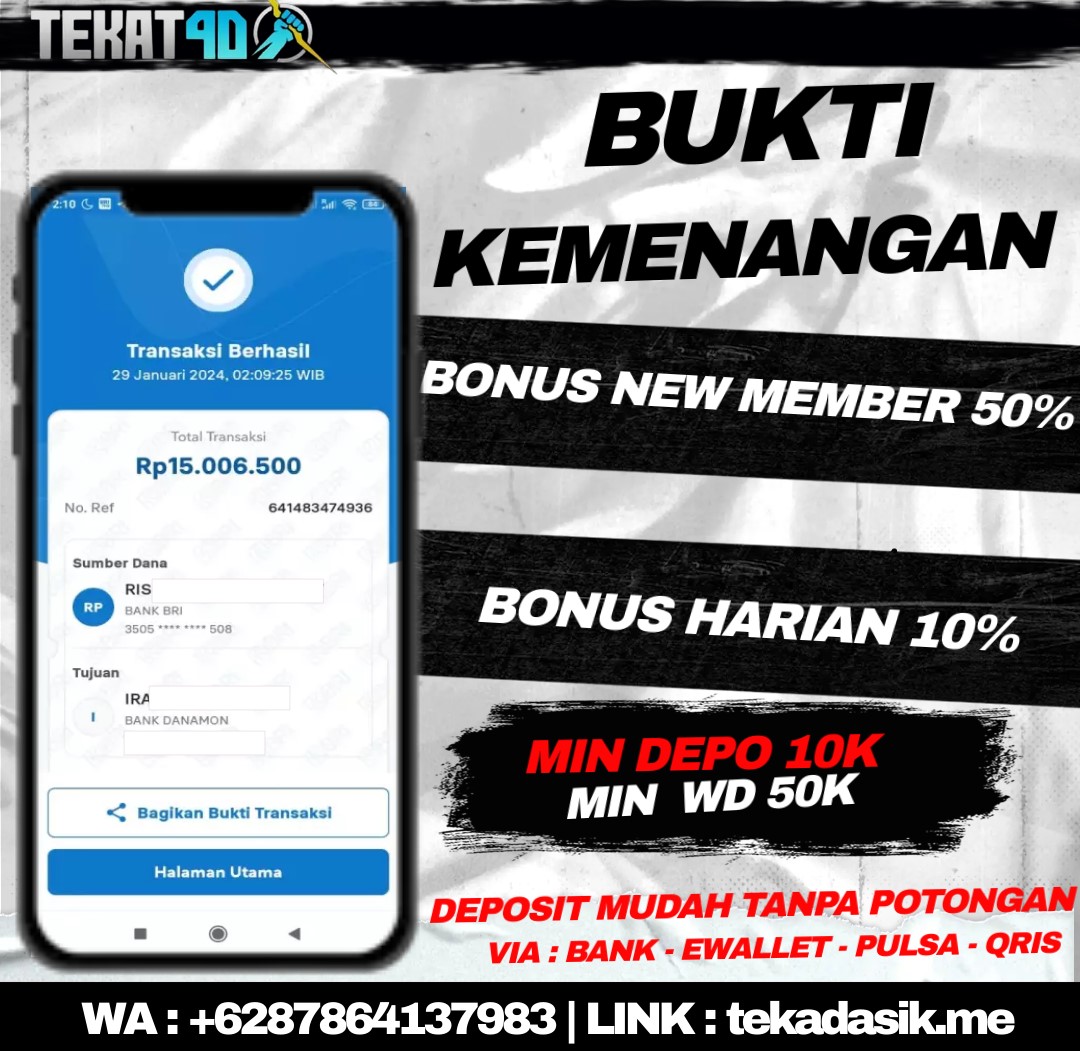 BUKTI KEMENANGAN TEKAT4D 29 JANUARI 2024