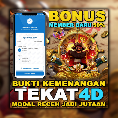 BUKTI KEMENANGAN TEKAT4D 16 JANUARI 2024