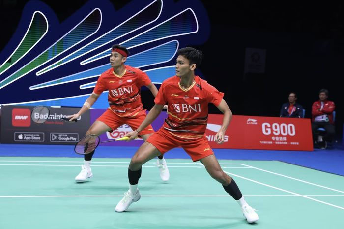 Pasangan ganda putra Indonesia, Muhammad Shohibul Fikri/Bagas Maulana belum berhasil revans usai tersingkir di babak pertama India Open 2024