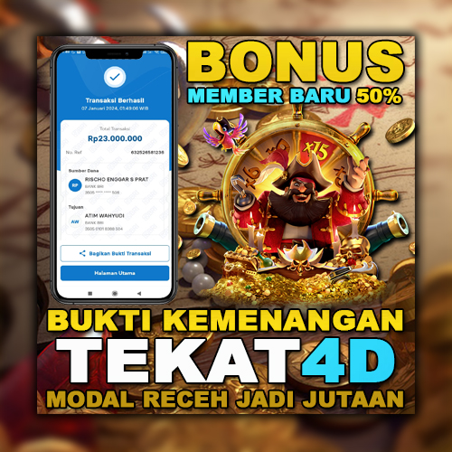 BUKTI KEMENANGAN TEKAT4D 7 JANUARI 2023