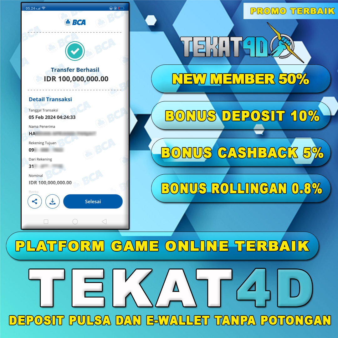 BUKTI KEMENANGAN TEKAT4D 05 FEBRUARI 2024