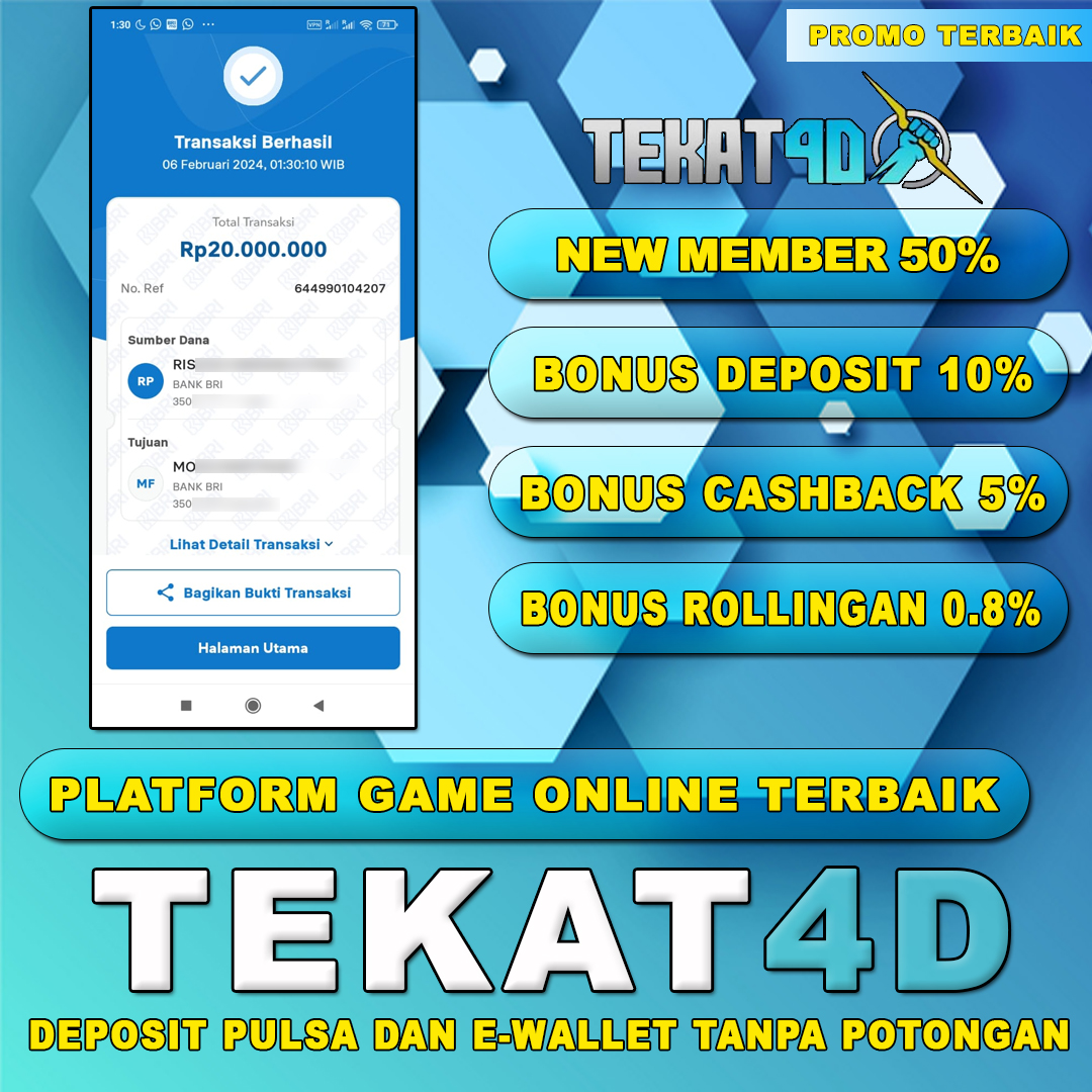 BUKTI KEMENANGAN TEKAT4D 06 FEBRUARI 2024