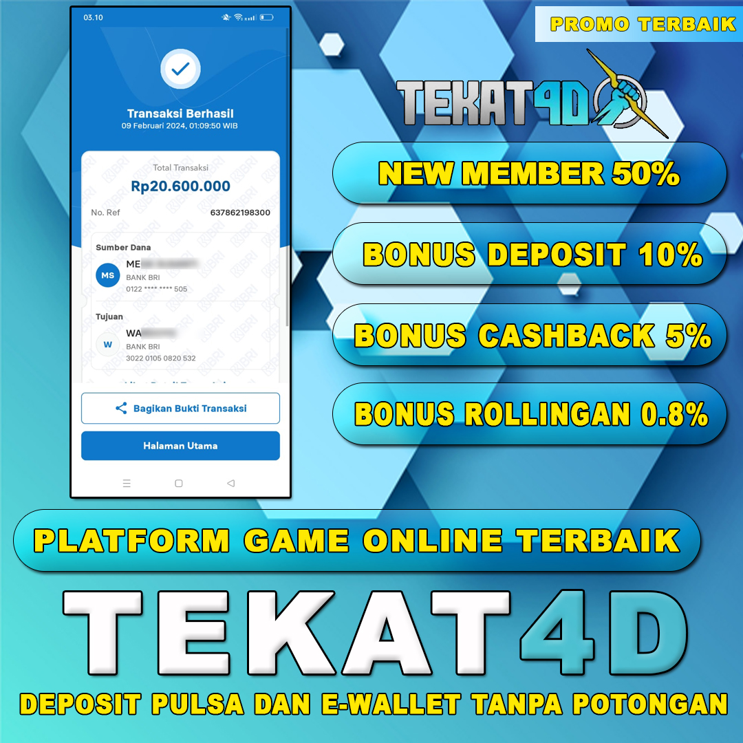 BUKTI KEMENANGAN TEKAT4D 09 FEBRUARI 2024