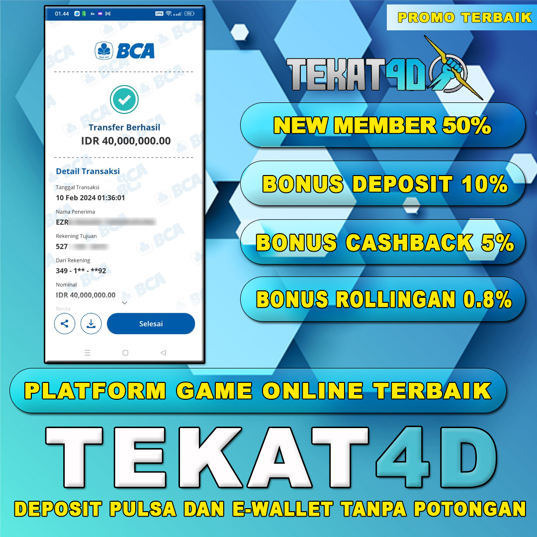 BUKTI KEMENANGAN TEKAT4D 10 FEBRUARI 2024