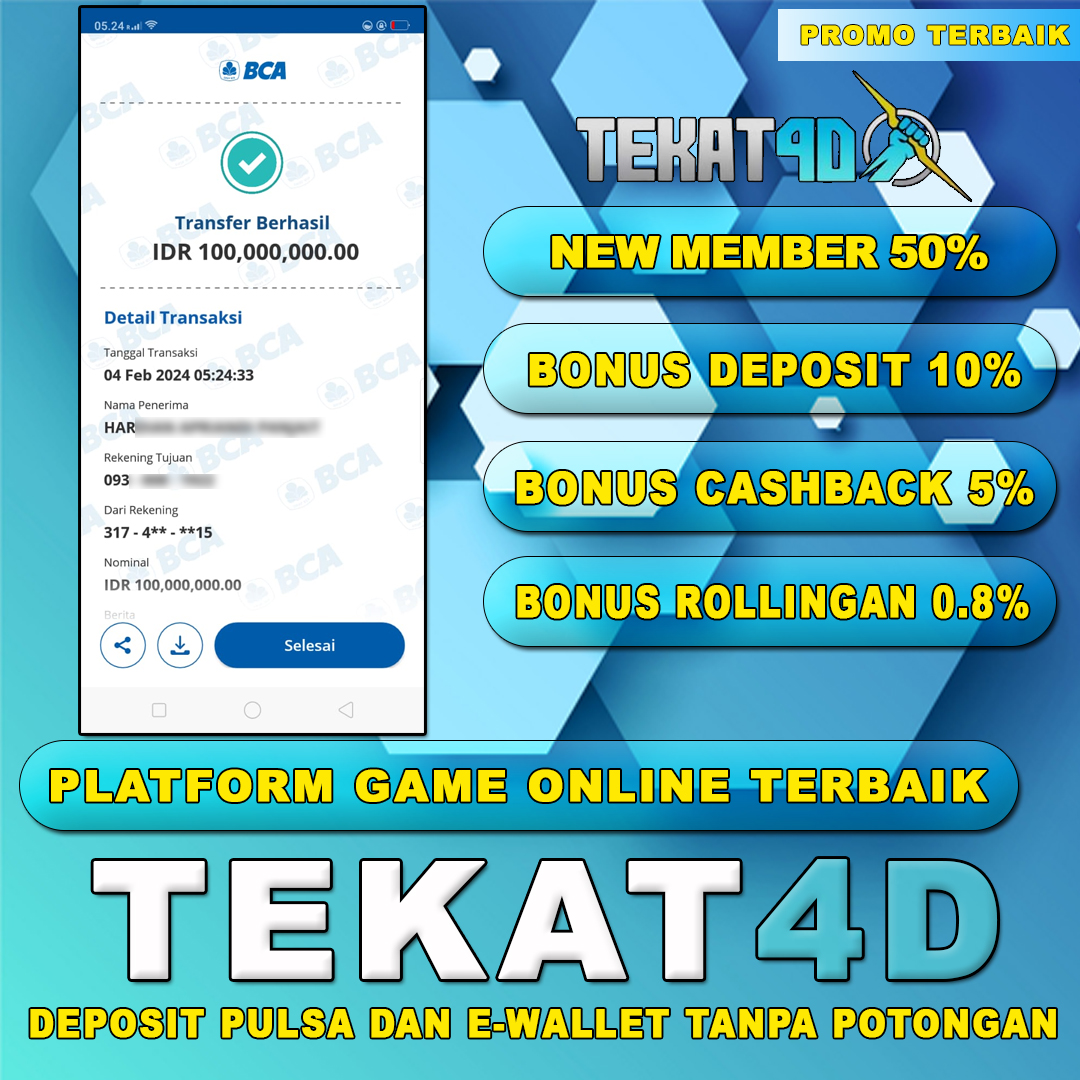 BUKTI KEMENANGAN TEKAT4D 04 FEBRUARI 2024