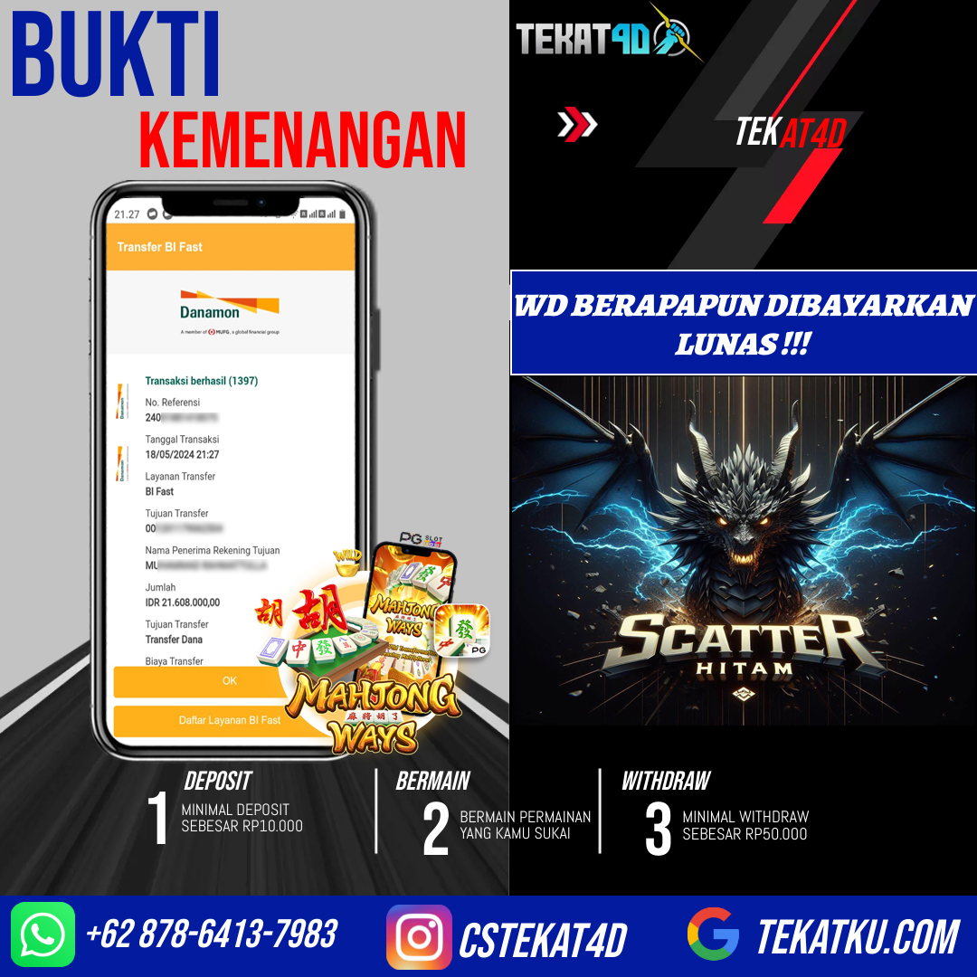 BUKTI KEMENANGAN TEKAT4D 19 MEI 2024