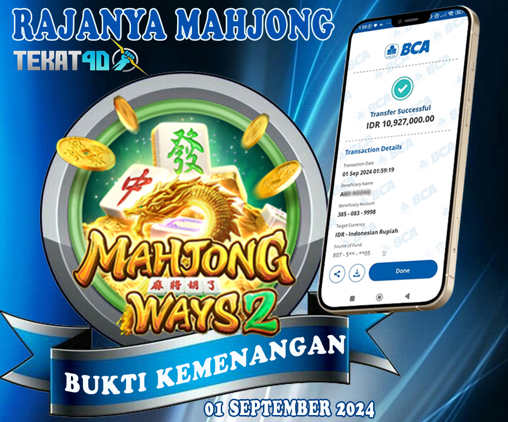 BUKTI KEMENANGAN TEKAT4D 01 SEPTEMBER 2024