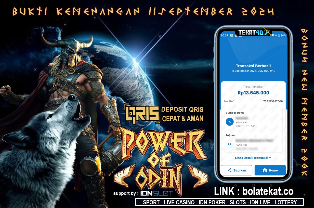 BUKTI KEMENANGAN TEKAT4D 11 SEPTEMBER 2024