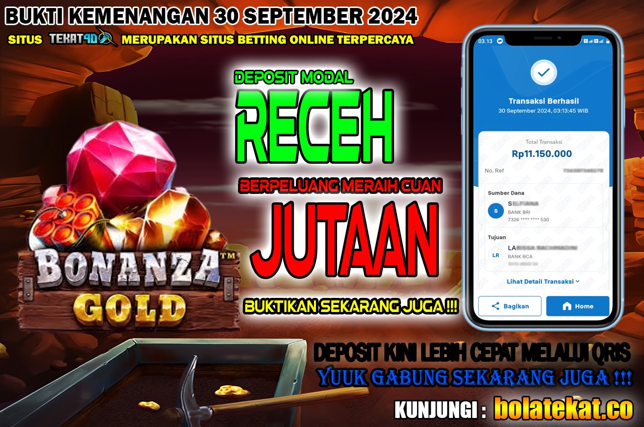 BUKTI KEMENANGAN TEKAT4D 30 SEPTEMBER 2024