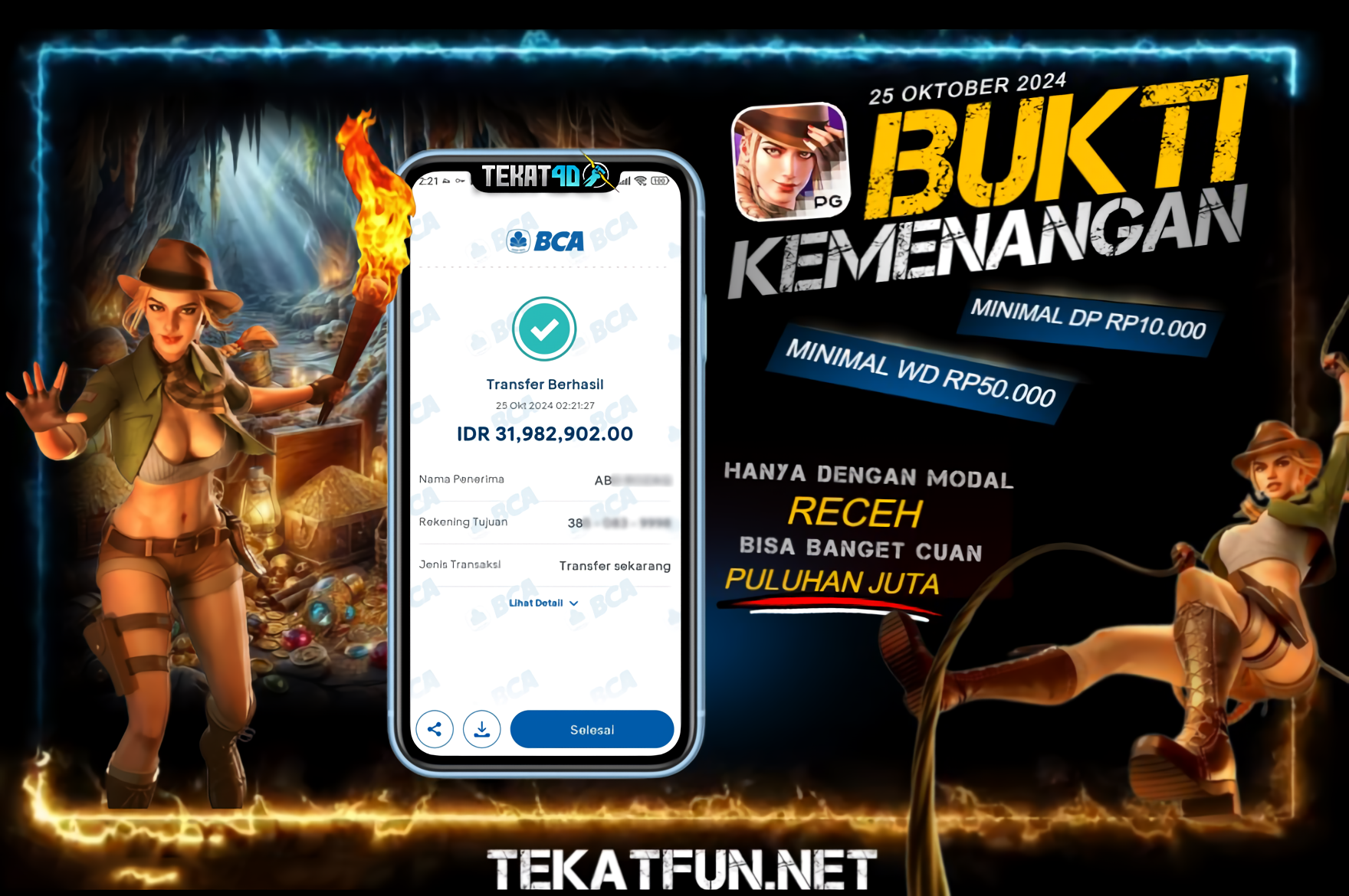 BUKTI KEMENANGAN TEKAT4D 25 OKTOBER 2024