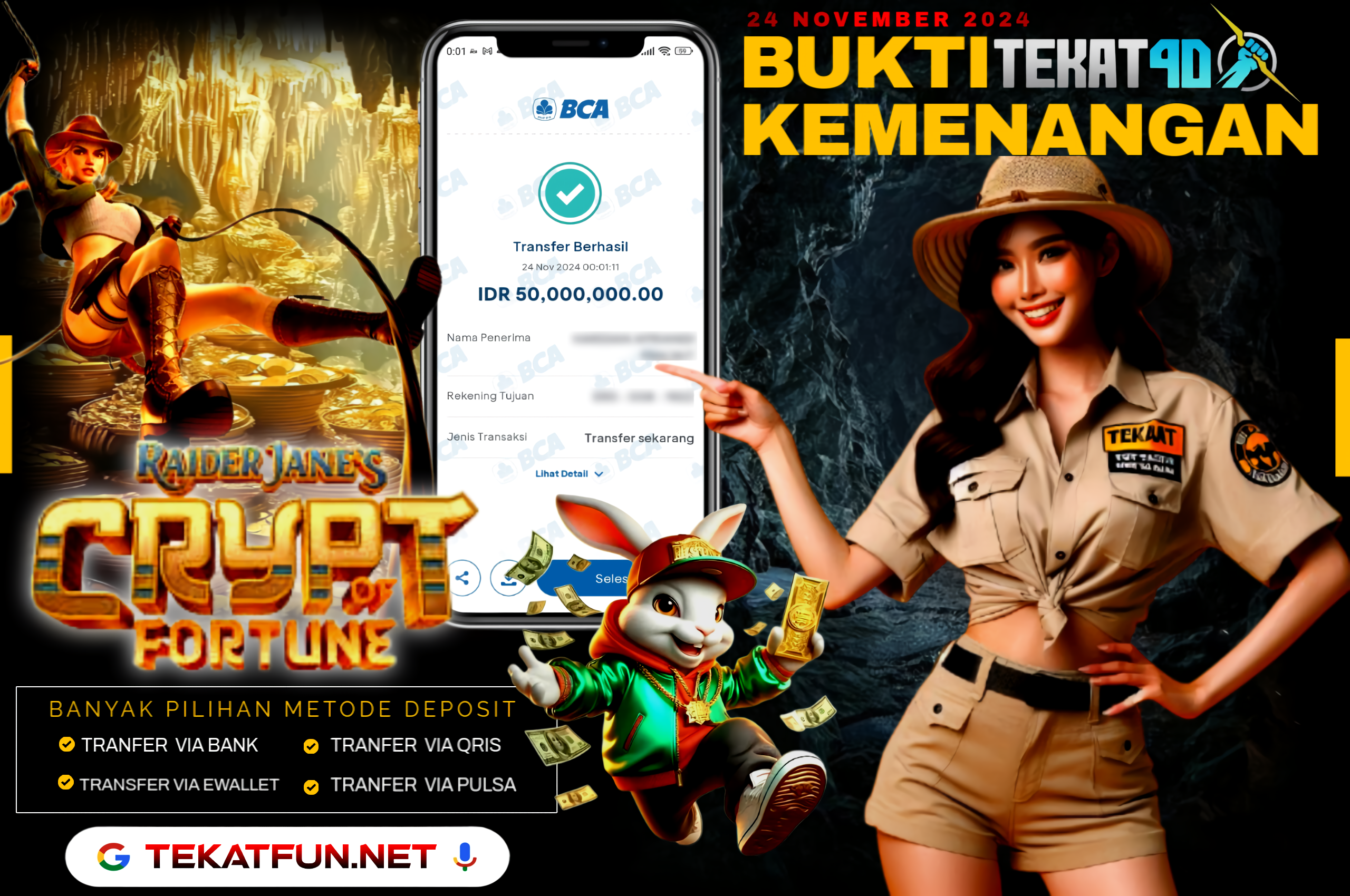 BUKTI KEMENANGAN TEKAT4D 24 NOVEMBER 2024