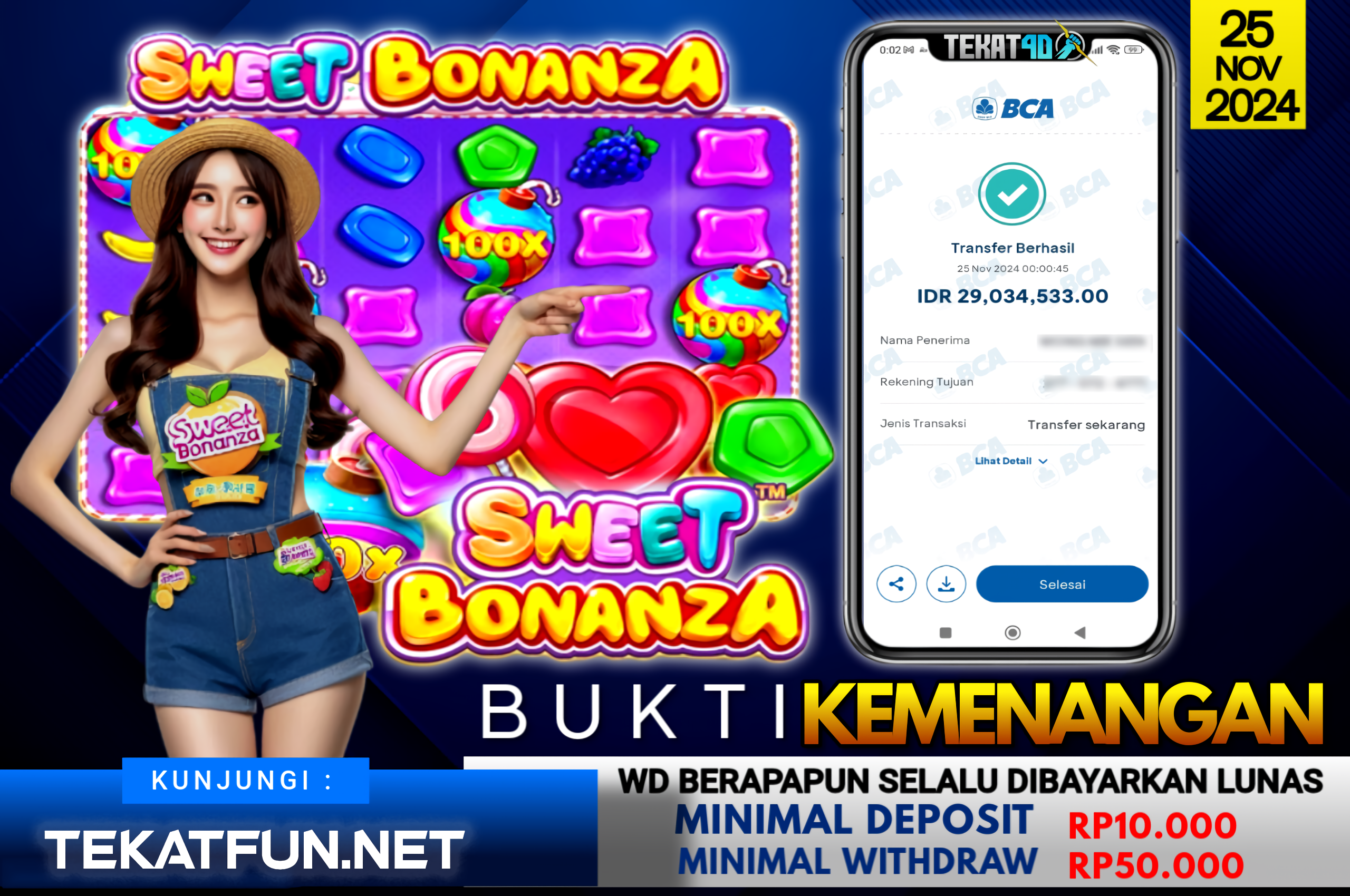 BUKTI KEMENANGAN TEKAT4D 25 NOVEMBER 2024