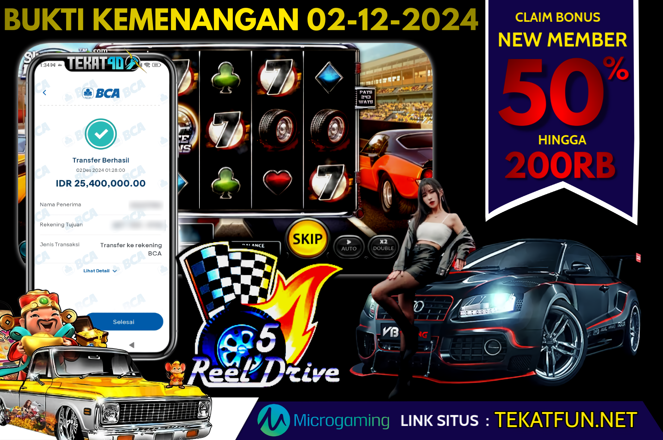 BUKTI KEMENANGAN TEKAT4D 02 DESEMBER 2024