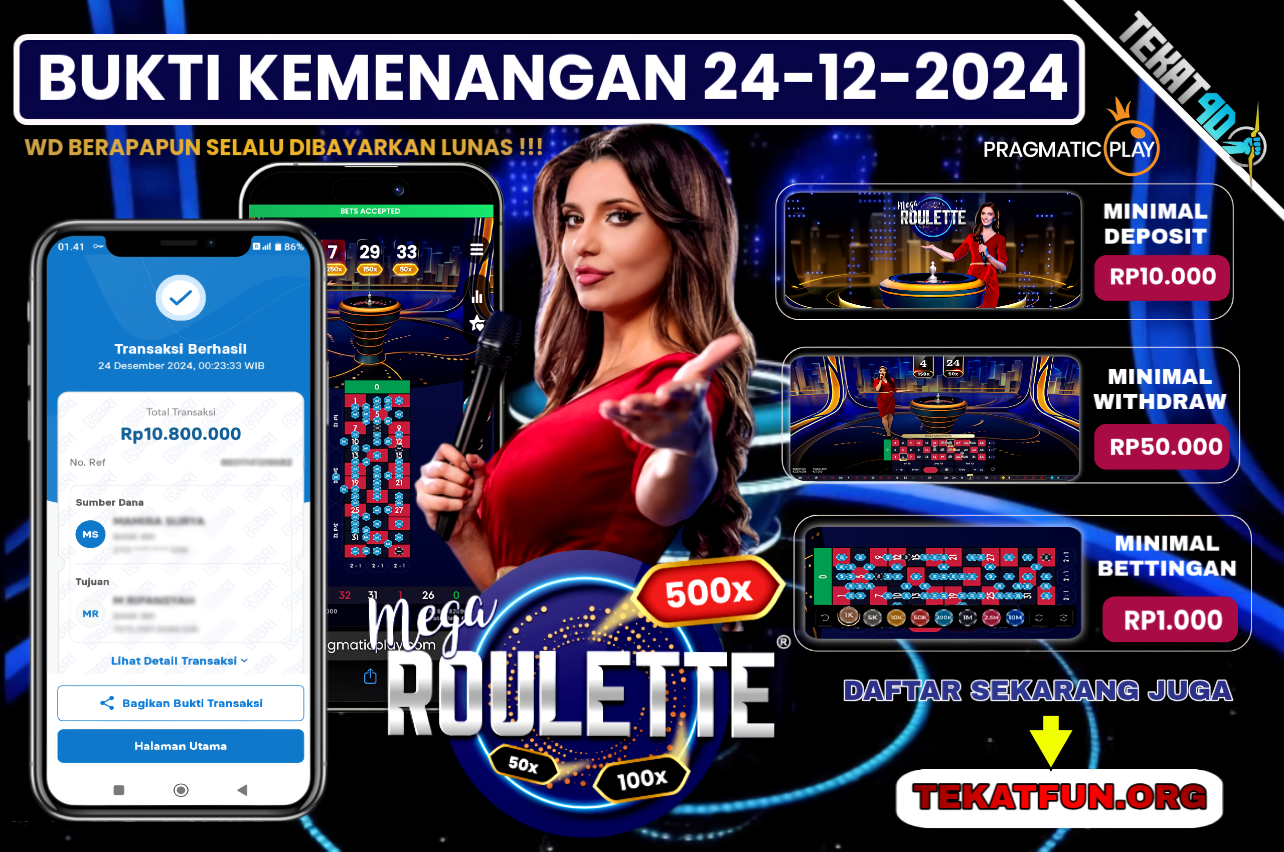 BUKTI KEMENANGAN TEKAT4D 24 DESEMBER 2024