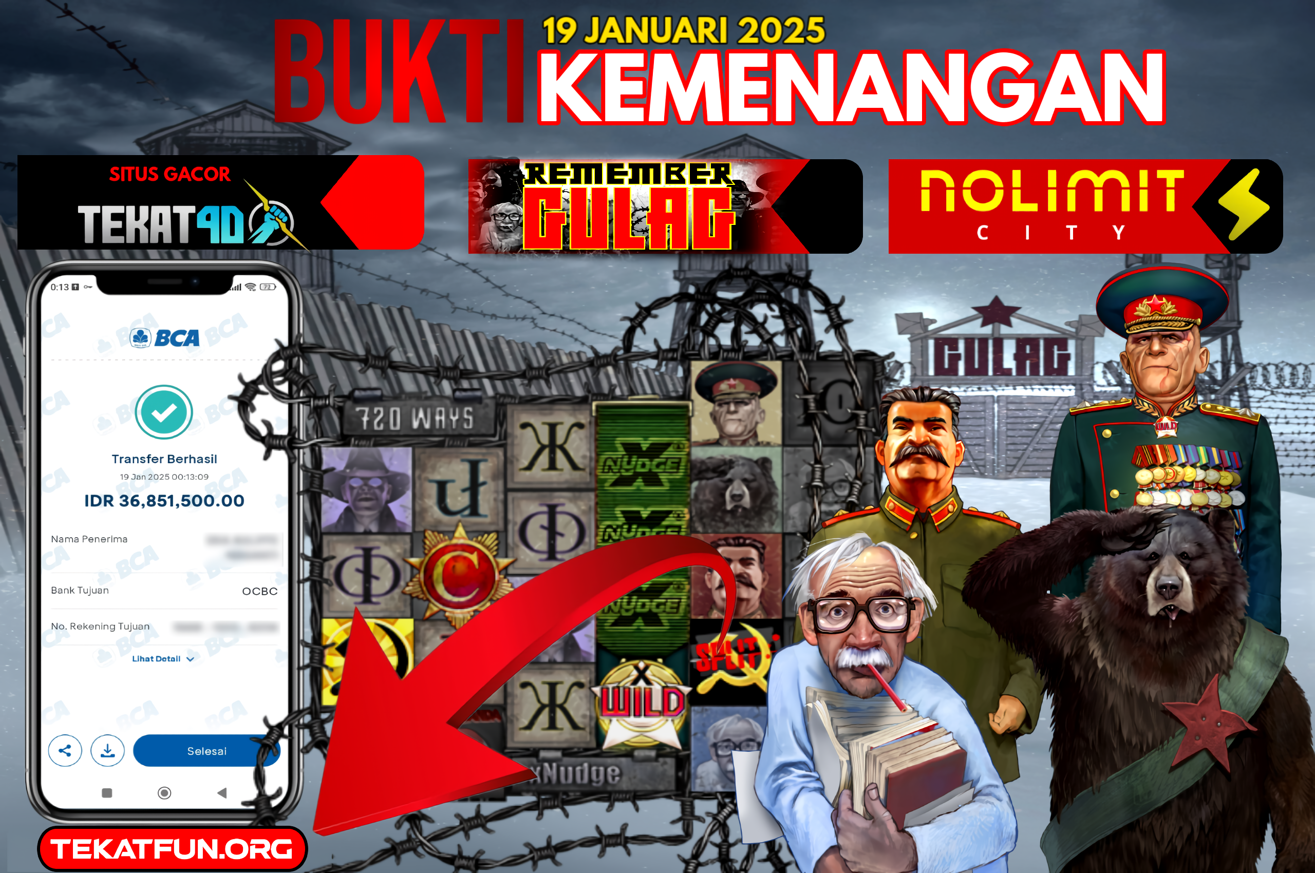 BUKTI KEMENANGAN TEKAT4D 19 JANUARI 2025