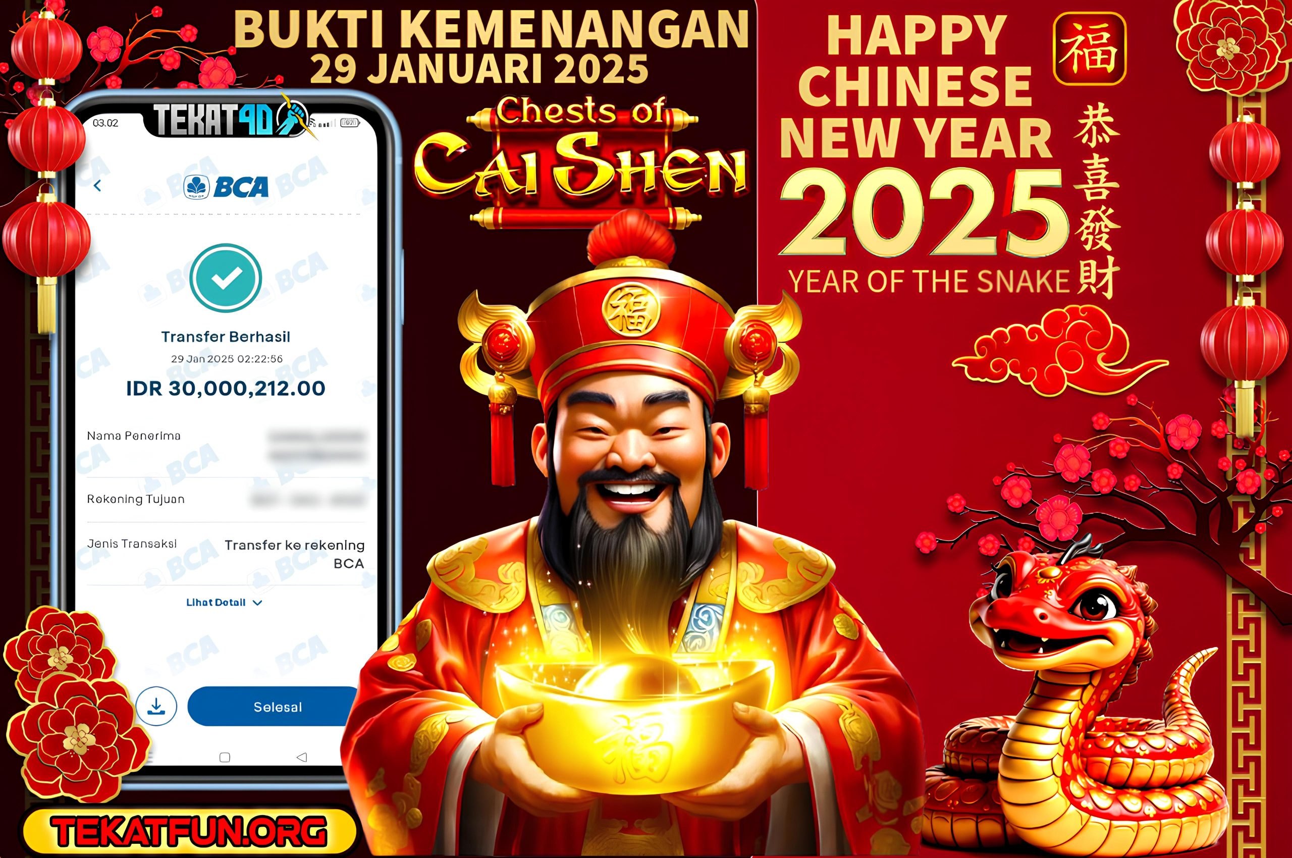 BUKTI KEMENANGAN TEKAT4D 29 JANUARI 2025