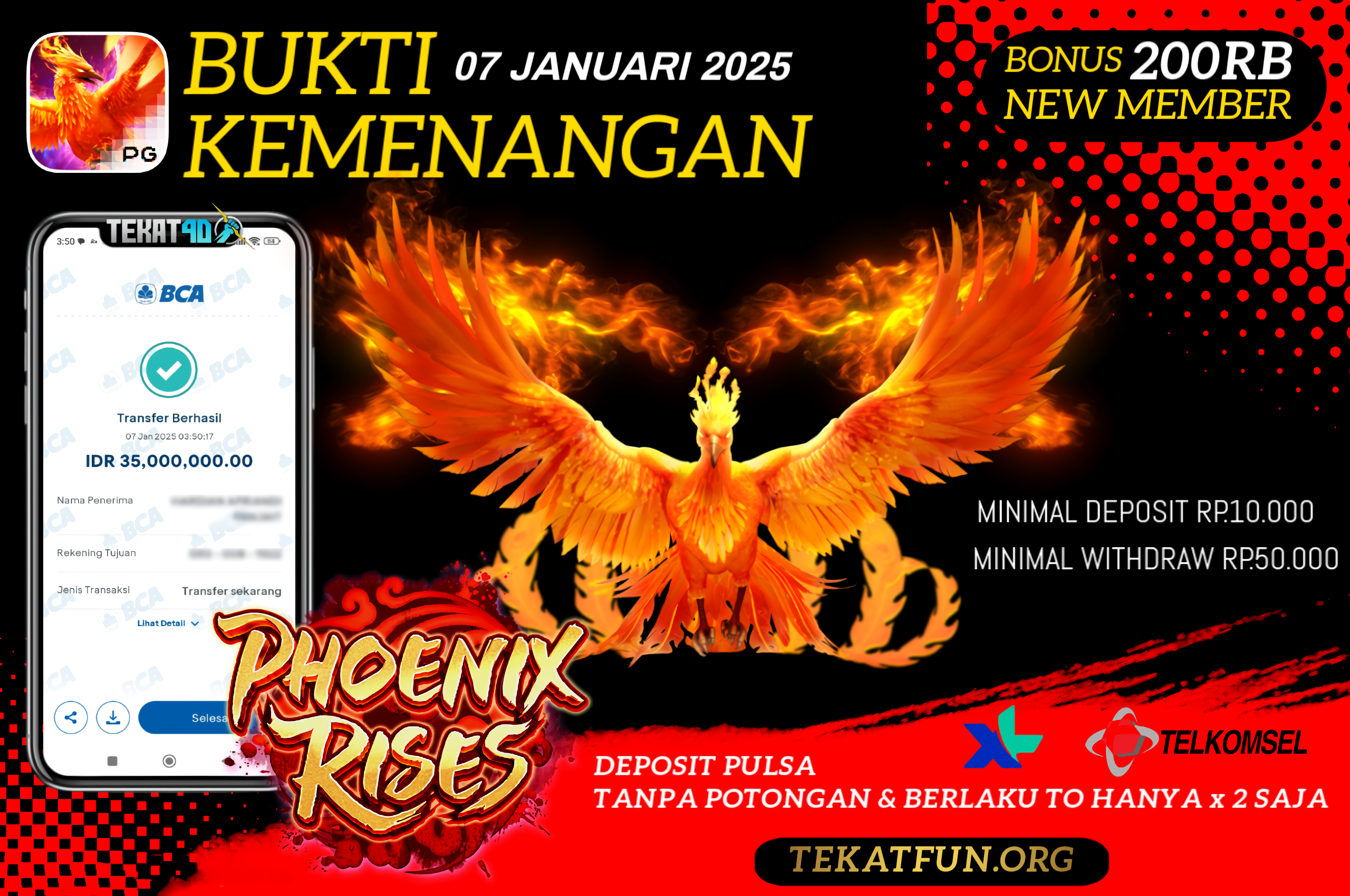 BUKTI KEMENANGAN TEKAT4D 07 JANUARI 2025