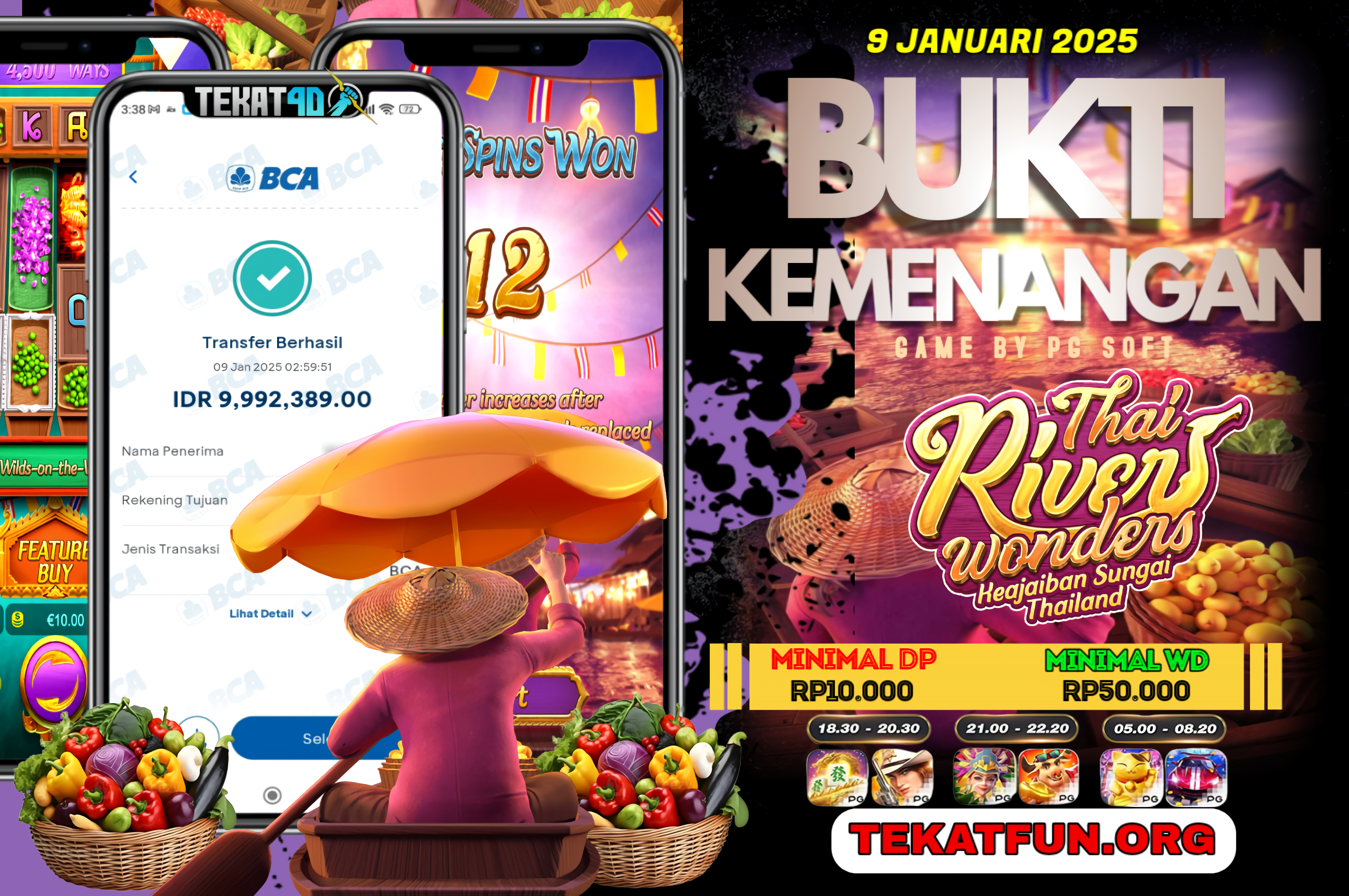 BUKTI KEMENANGAN TEKAT4D 09 JANUARI 2025