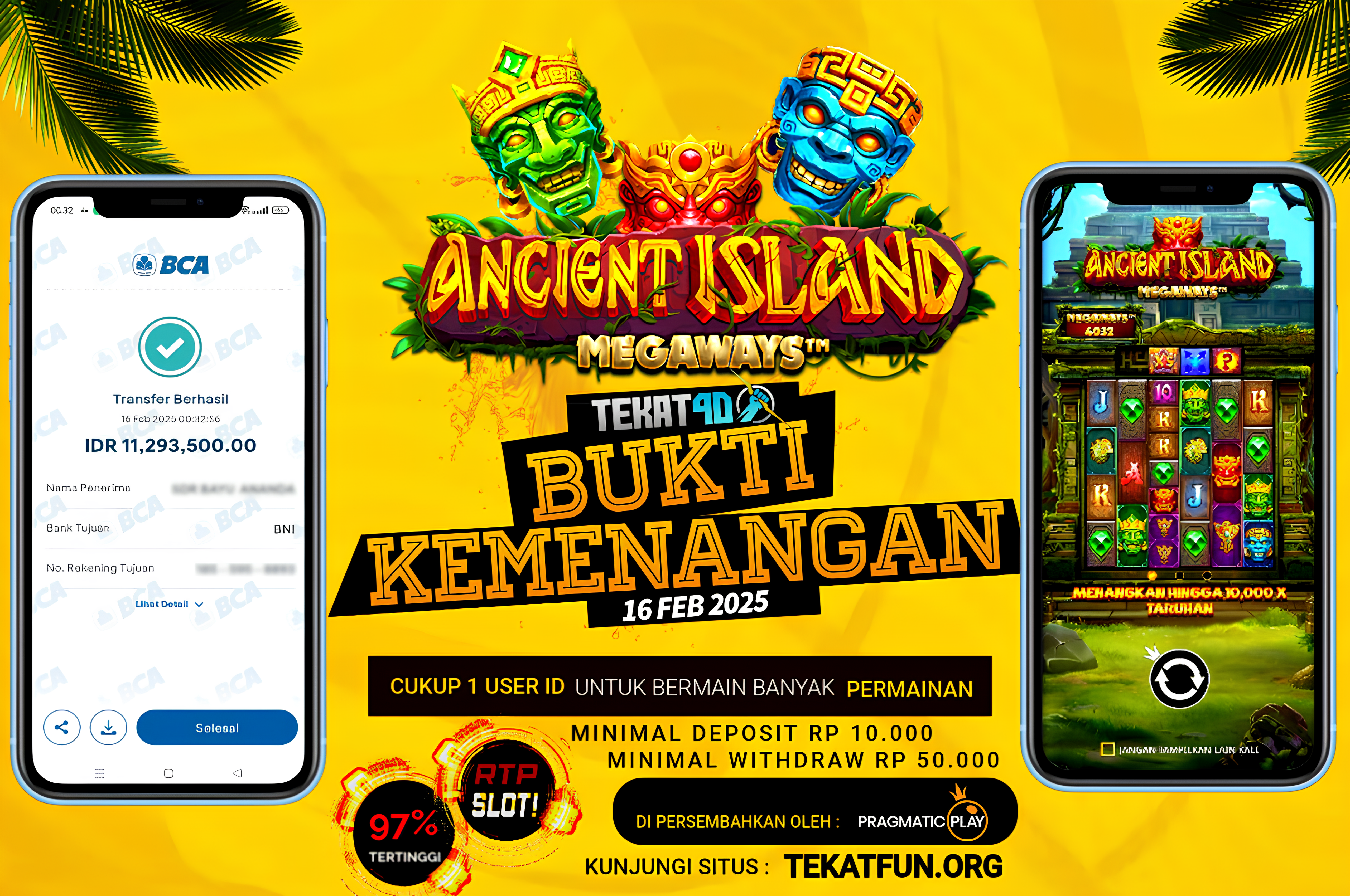 BUKTI KEMENANGAN TEKAT4D 16 FEBRUARI 2025