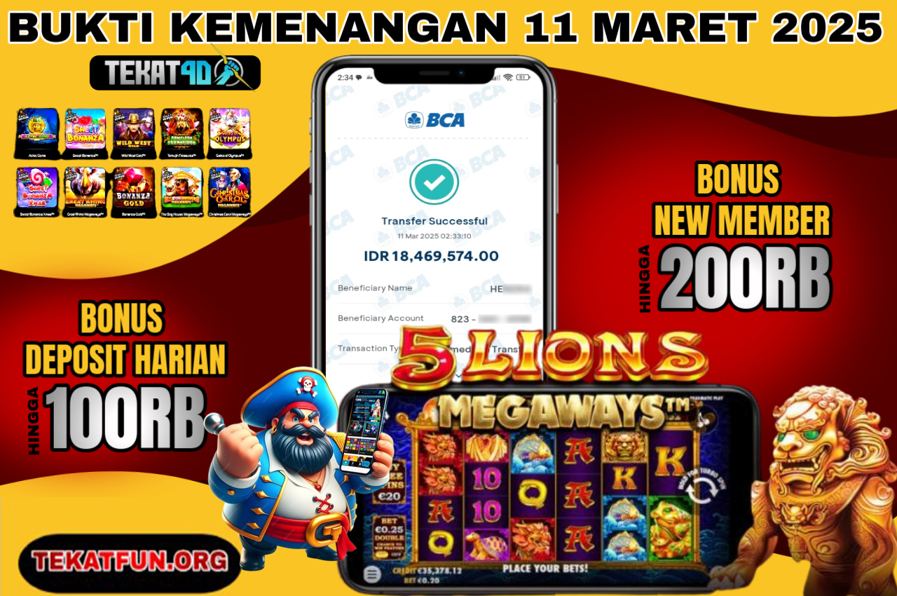 BUKTI KEMENANGAN TEKAT4D 11 MARET 2025