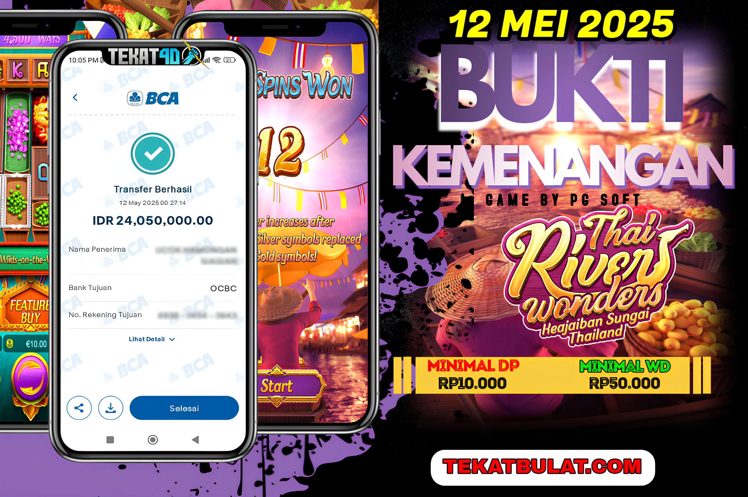 BUKTI KEMENANGAN TEKAT4D 12 MEI 2025