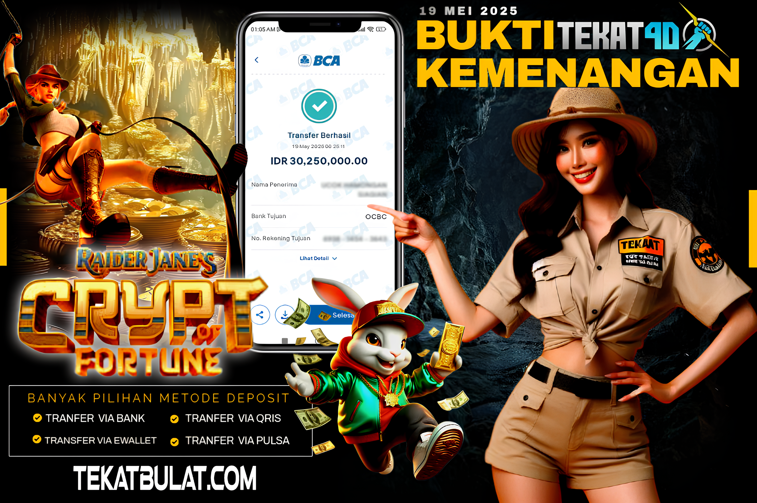 BUKTI KEMENANGAN TEKAT4D 19 MEI 2025