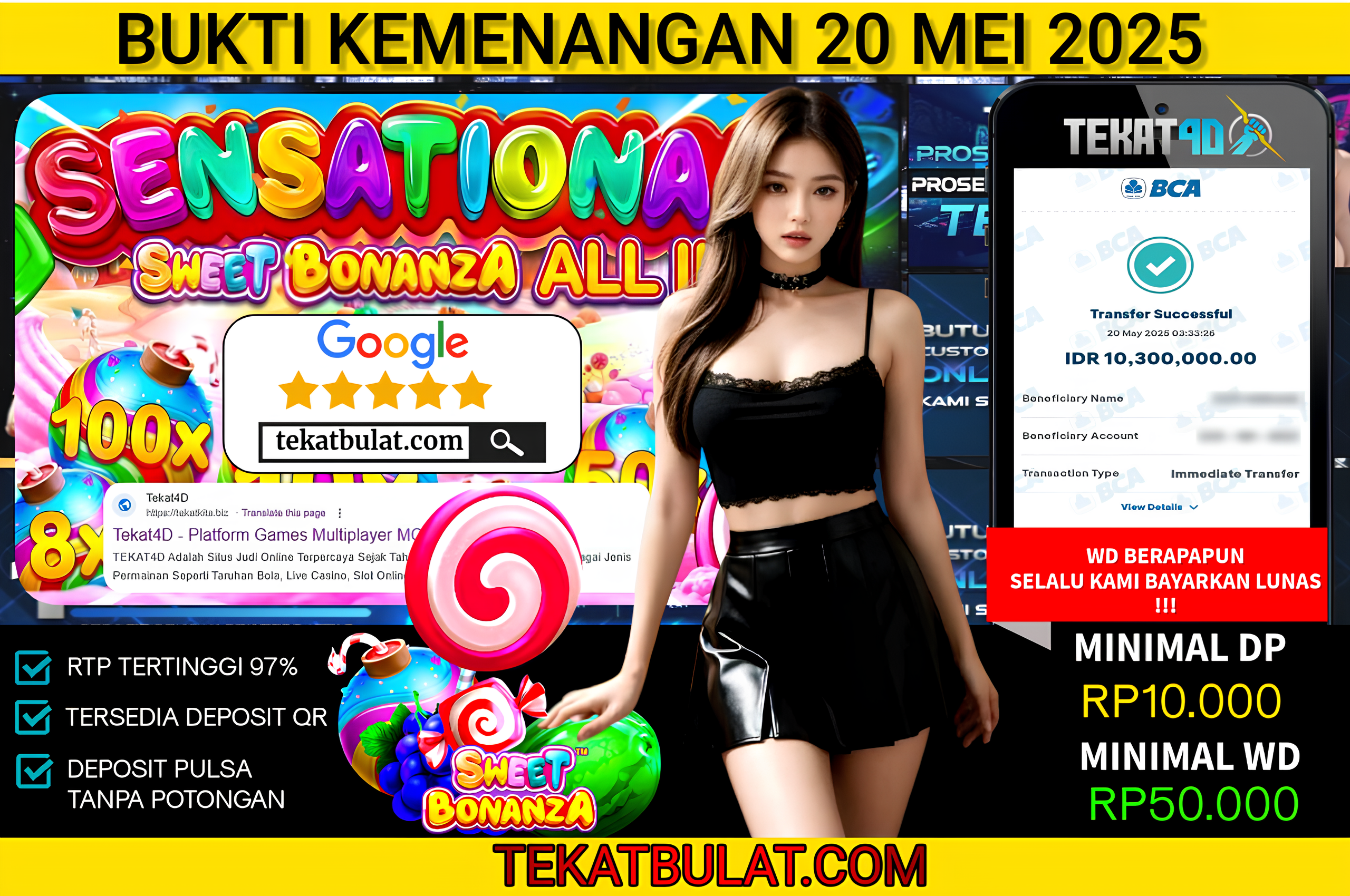 BUKTI KEMENANGAN TEKAT4D 20 MEI 2025