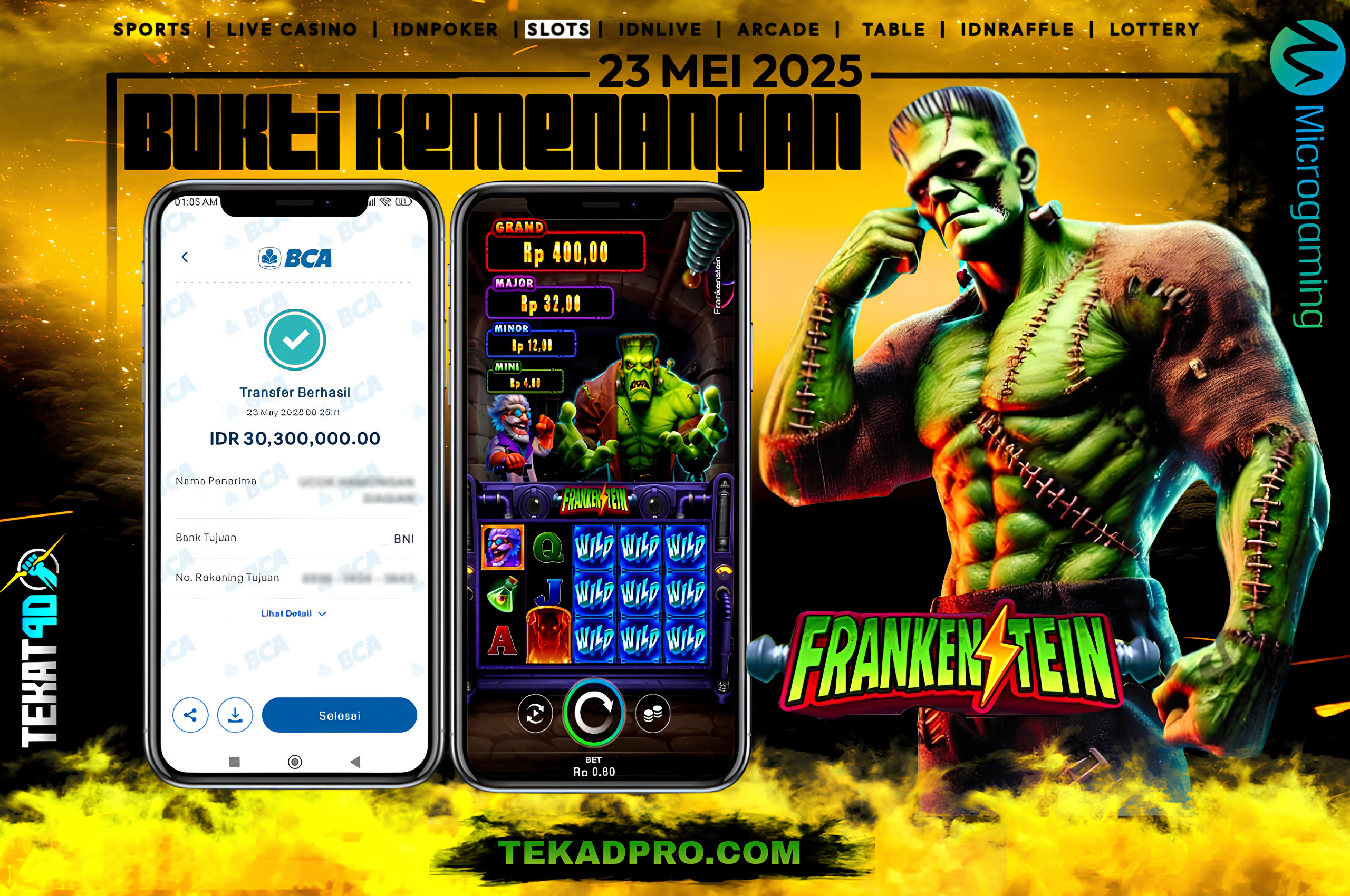 BUKTI KEMENANGAN TEKAT4D 23 MEI 2025