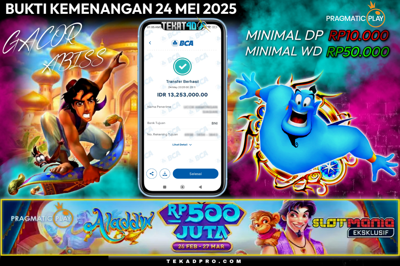 BUKTI KEMENANGAN TEKAT4D 24 MEI 2025