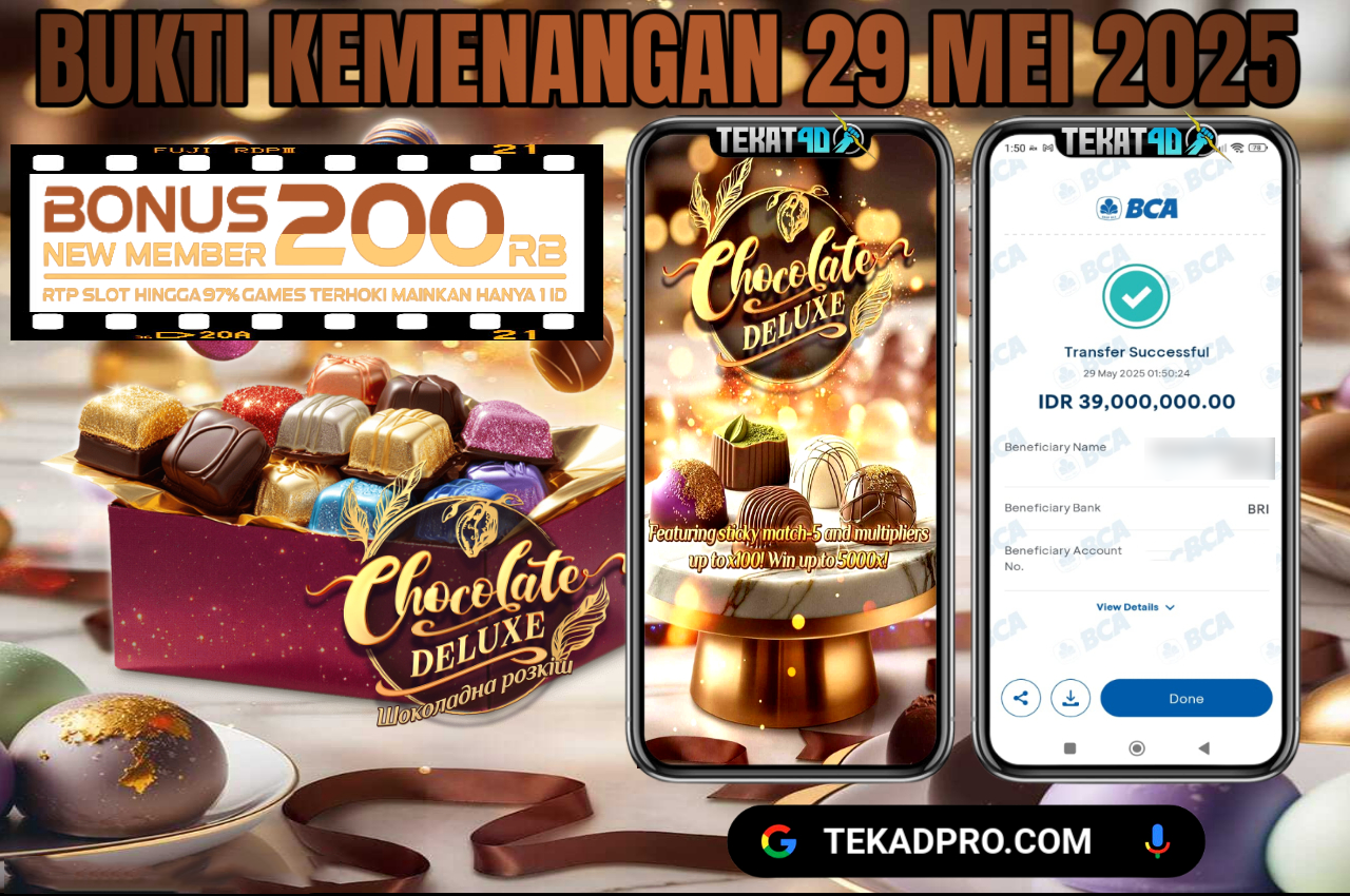 BUKTI KEMENANGAN TEKAT4D 29 MEI 2025